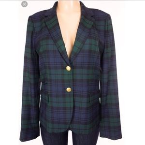 J. Crew Schoolboy Blackwatch plaid Blazer sz 10